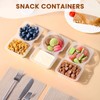 Tuocal 10 Sets Reusable Snack Containers, Snack Pots with Lids,