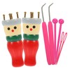 DOITOOL Wooden Spool Knitting Doll Set DIY Yarn Weaving Tool