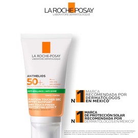 La Roche-Posay Anthelios UVMUNE 400 Oil Control Gel-Crema con Color y FPS 50+, Protector Solar Facial Matificante para Piel Grasa, Resistente al Agua,