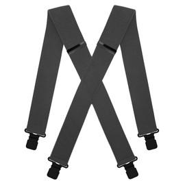 KRICJYH Men's Suspenders Big and Tall with Heavy Duty Clips X-Back Elastic Brace Utility Work Suspenders