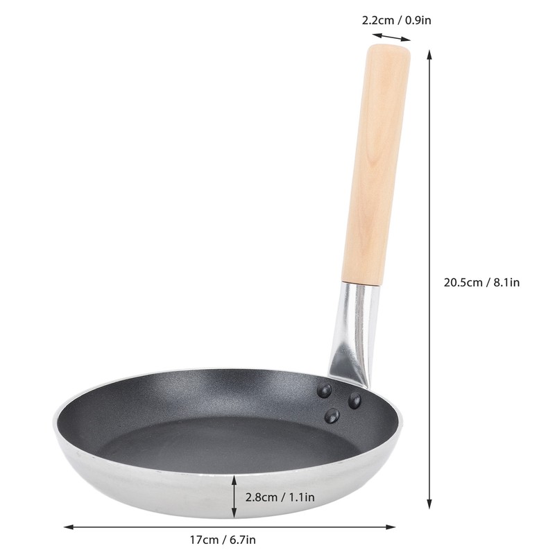 Black Non Stick Pan Household Frying Pan Portable Cooking Pan