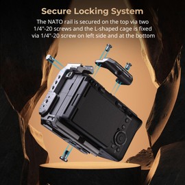 SMALLRG HawkLock Quick Release Half Cage for Sony FX3 FX30 with Cold Shoe and NATO Rail Quick Release Plate for Arca Sony XLR Handle for DJI Gimbal - 4772