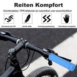 Children's Bicycle Grips - Handlebar Grips MTB Bicycle with Non-Slip Rubber | 132 mm Bicycle Grips Ergonomic Handlebar Grips for 22.2 mm Bicycle, MTB, Mountain Bike, Road Bike Grips
