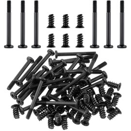 PC Fan Screws, Carbon Steel PC Screws Set, Computer Case Screws, #6-32x30 mm, 30 Pieces/M5x10 mm, Pack of 80