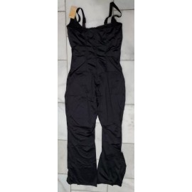 Popilush Women's Size L Black V Neck Sleeveless Shapewear Pant Jumpsuit
