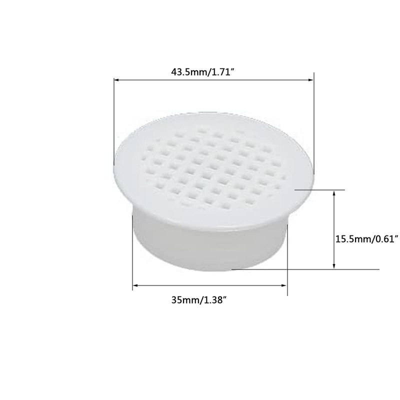 TOP-VIGOR 10 x 35mm Round Air Vent Covers Plastic Round