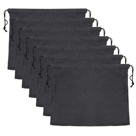 PATIKIL 19.7x15.7 Inch Dust Bags for Handbags, 7 Pcs Purse Storage Bag Cover with Drawstring for Travel Storage Pouch Cloth Shoes, Black