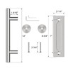WINSOON 2 Pack12 Sliding Barn Door Handles Hardware with Flush