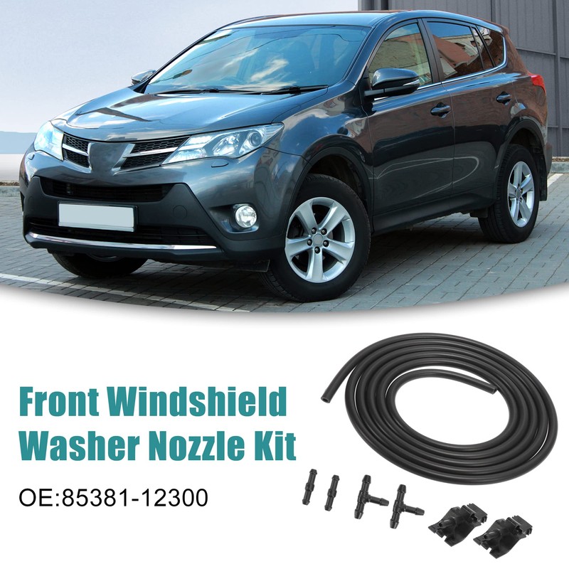 ACROPIX 2 Meters Windshield Washer Hose Front Windshield Washer Nozzles