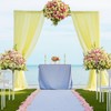 DUOBAO Chiffon Backdrop Curtain 96 Inch Length 2 Panel 29
