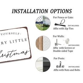 Have Yourself a Merry Little Christmas Tin Sign Vintage Christmas Metal Signs Winter Wall Decor For Kitchen Bar Cafe 8x12 Inch