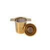 Tea-Sing Gold Tea Strainer – Loose Leaf Tea Infuser with