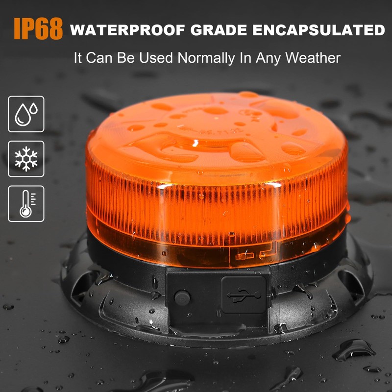 AnTom Remote Control Wireless Strobe Lights, Waterproof Rechargeable LED Battery