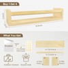 Forbena Natural Wood Nursery Book Shelves Wall Mounted, Floating Bookshelf