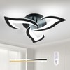 DELIPOP Modern Ceiling Light, 21W Dimmable Ceiling Lamp Remote Control,