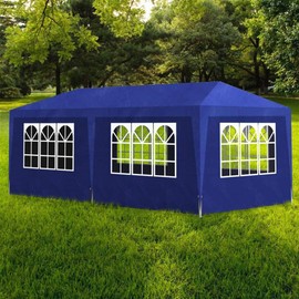 Party Tent with 4 Walls UV and Waterproof Canopy Tent by BLUECC (10' x 20', Blue)