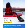 OCEANBROAD Kayak Paddle 90.5in/230cm Alloy Shaft 2-Piece Floatable Kayak Oar