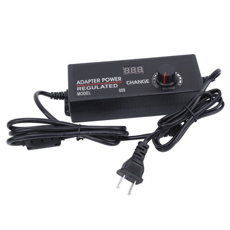 Adjustable Regulated Adapter 3‑12V 10A DC Power Regulator W/Voltage Display