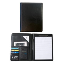 Poshieca Leather Portfolio Binder for Business use, Document Organizer with Smart Storage, Calculator, Writing pad, – padfolio All in one, Professional Binder Portfolio for Women and Men