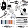 Colarr Mini Office Supply Kit Includes Stapler Tape Dispenser Staple
