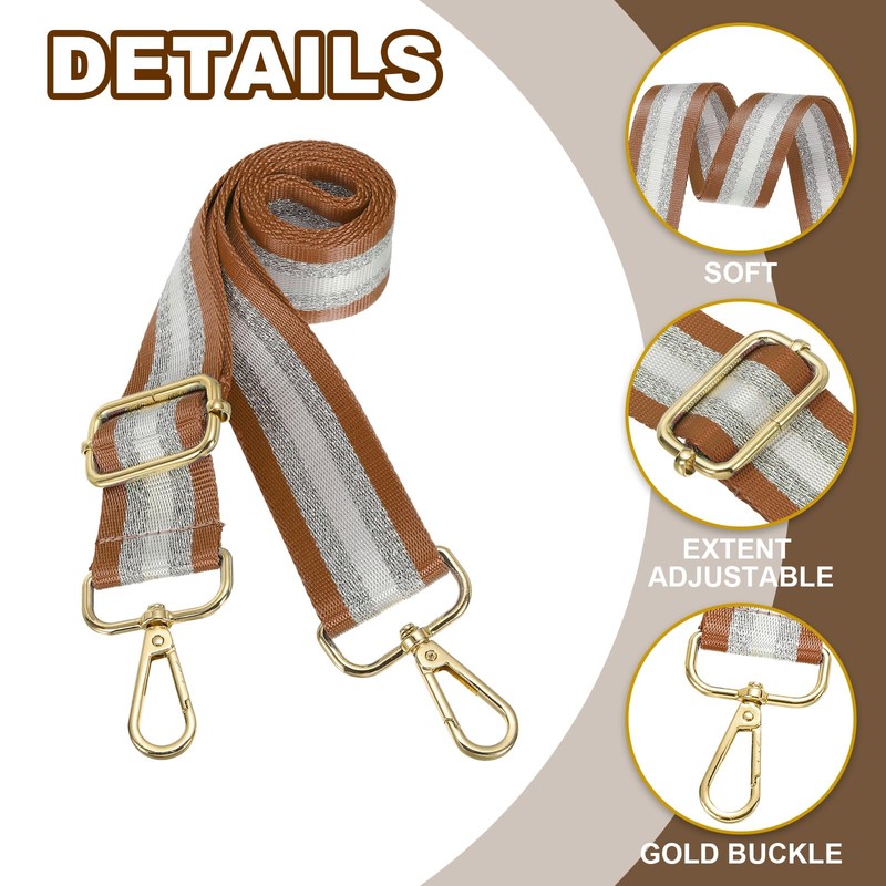 PATIKIL Purse Strap, Wide Shoulder Strap Adjustable Crossbody Bag Straps