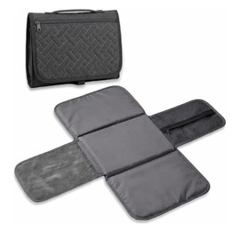 Fasciatoio Portatile da viaggio per Neonato, Tasche Organizer, Materassino Cambio Neonato da Viaggio, con Tasche Porta Pannolini e Salviette, Impermeabile e Facile da Pulire, Compatto per Passeggino