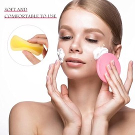 300 Esponjas Limpiadoras Faciales Esponja de Cara Redonda para Lavar Almohadilla de Esponja para Quitar Maquillaje Superficie Suave Comprimida Exfolia
