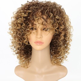 Women's Fashion Long Light Blonde Curly Cosplay Wig With Cap Heat Resistance