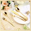 Dandat 150 Pcs Gold Silverware Set Stainless Steel Set with