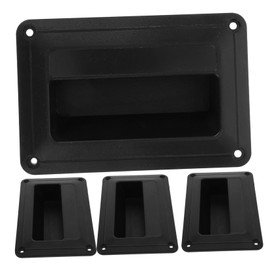 KICHOUSE 4pcs Recessed Plastic Speaker Handle Sturdy Side Handle Replacement for Audio Speakers Easy to Install Compact for Stage Use Black