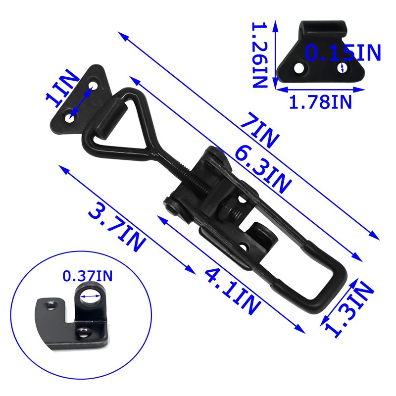 4Pack Heavy Duty Toggle Latch Clamp, 1320lbs 4003 Latch-Style Toggle Clamp with Lock Hook,