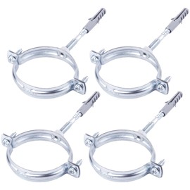 SKIR'CO Pipe Brackets for Diameter 75-80 mm Pipes, Clamps, Pipe Supports for Wall and Ceiling Mounting (Pack of 4)