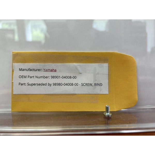 Yamaha NEW NOS Yamaha SCREW, BIND Part# 98980-04008-00 see fitment