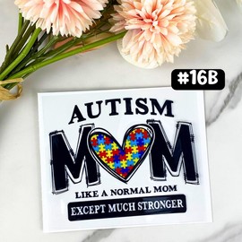 UV DTF DECALS, 4" height, Cup Decals, Cup Stickers, Cup Decor:_#16C - Autism Mama