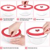 4 Pack Replacement Lids for Pyrex 7201-PC 4 Cup and
