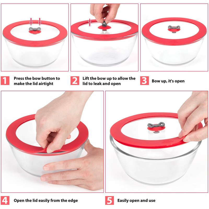 4 Pack Replacement Lids for Pyrex 7201-PC 4 Cup and