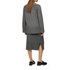 s.Oliver Elasticated Midi Knit Skirt with Side Slit, graphitegray, 40