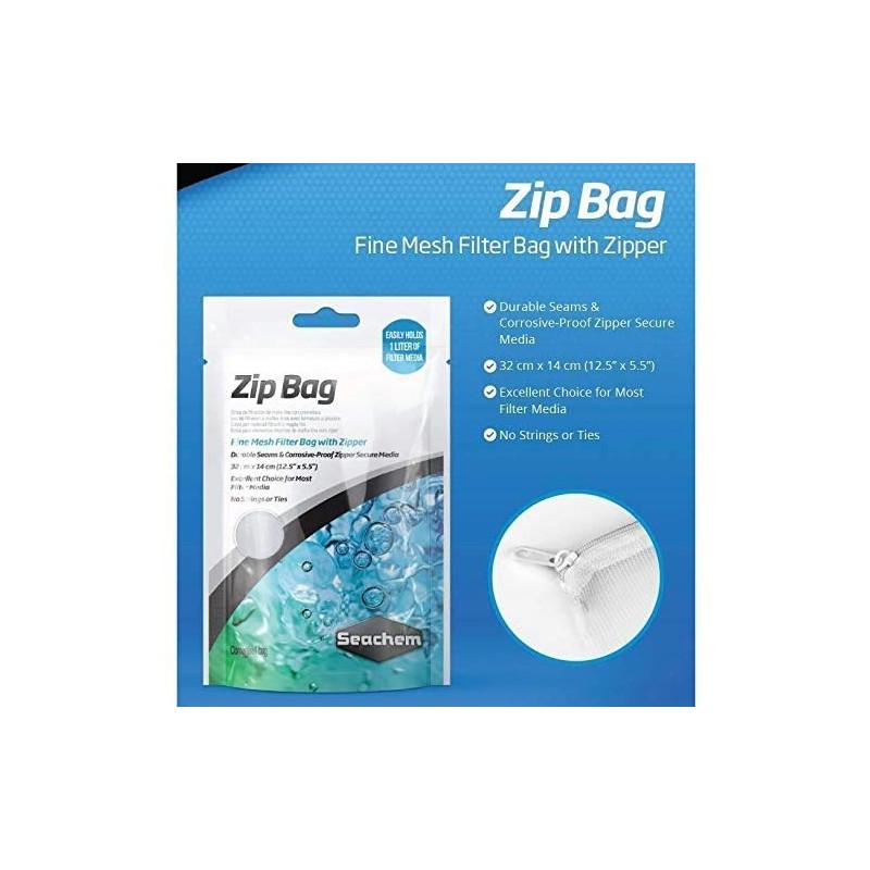 Seachem Zip Media Bag Medium Mesh (12.5"x5.5")