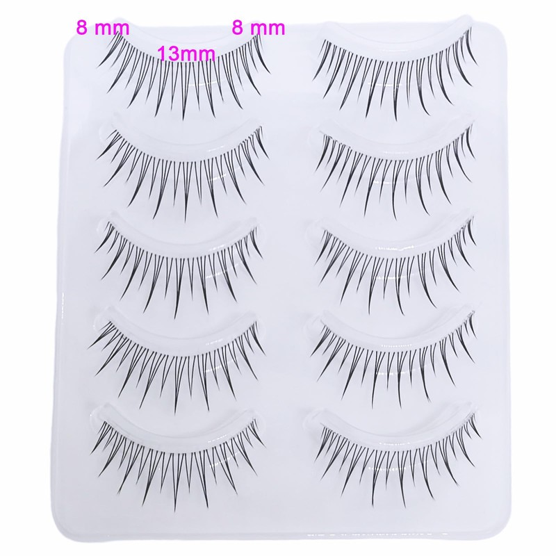 BARCHID 8D17 False Eyelashes, Transparent Axis Handmade False Eyelashes, Popular