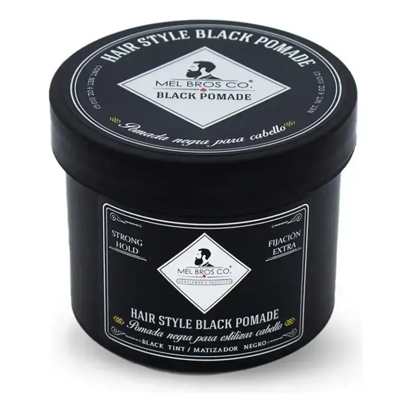 Mel Bros Co Pomada Negra Teñir Y Matizar Extra Fijación