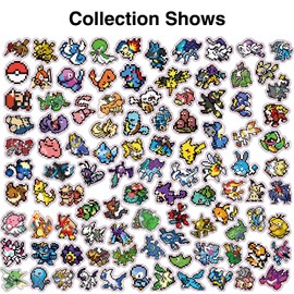 GTOTd Pixel Game Stickers (100 Pieces) Cartoon Gifts Merch for Laptop Water Bottle Phone Accessories Car Bumper Window Helmet Decor Teens