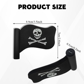 Lyxheth 1PCS Pirate Flag Car Antenna Topper, Antenna Balls for Cars, Skull Crossbones Antenna Toppers, Cool Pirate Flag Shaped Auto Antenna Ball Car Exterior Accessories Compatible with Cars (1PCS)