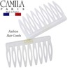 Camila Paris CP3108 French Hair Side Comb, Small, Curved White