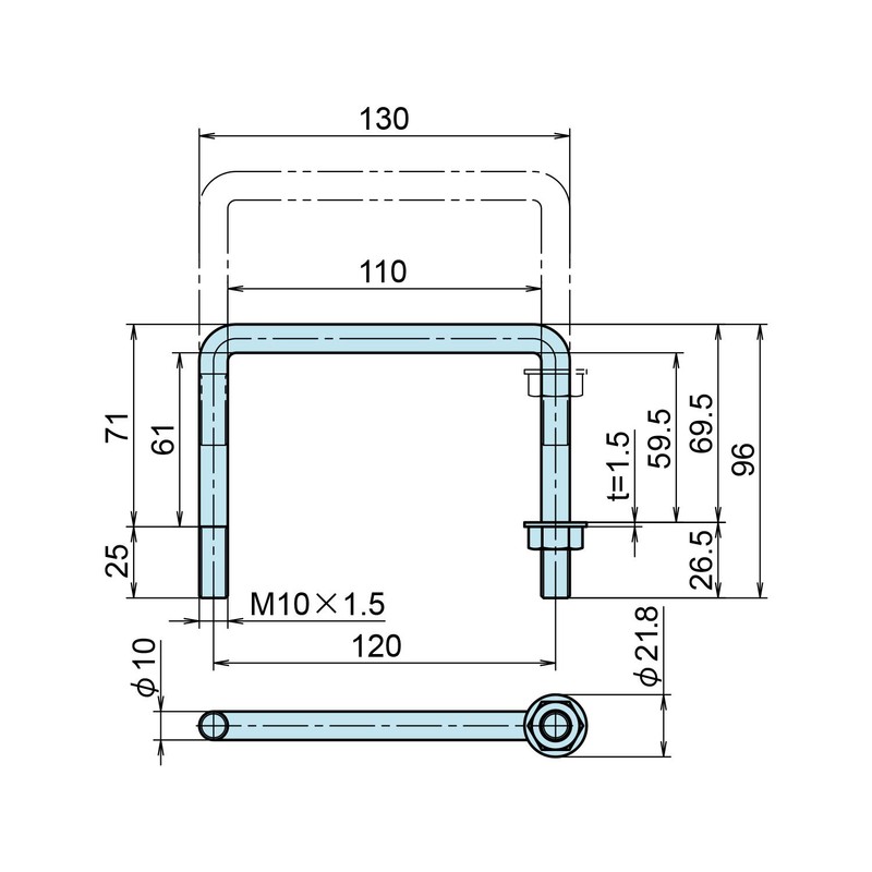 Joe Prince 竹下 Stainless Steel Round Bar Handle (Say Type)