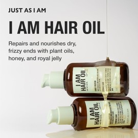 JUST AS I AM Hair Oil (2.02 oz) – Argan Oil & Honey Extract Shine Care for Lightweight Gloss and Smooth Hair Finish