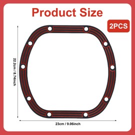 2pcs Differential Cover Gasket for Dana 30, Metal Black Replacement Cover Gasket for Dana 30 Differential