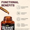 HIIHONE 11-in-1 Cayenne Pepper Drops - Herbal Supplement with Hawthorn,