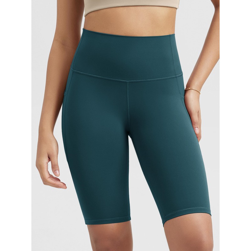 ODODOS Women's High Waist Lounge Yoga Shorts with Pockets, 10"