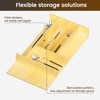 Evjocoh Silverware Drawer Organizer Wood with Adjustable Partition Utensil Cutlery