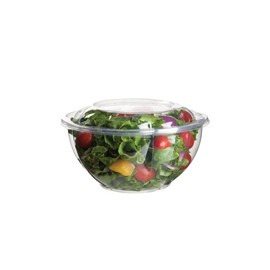 Eco-Products EPSB32 Renewable & Compostable Salad Bowls w/Lids - 32oz. (Case of 150), 32 Ounce Bowl, Clear, Model:EP-SB32